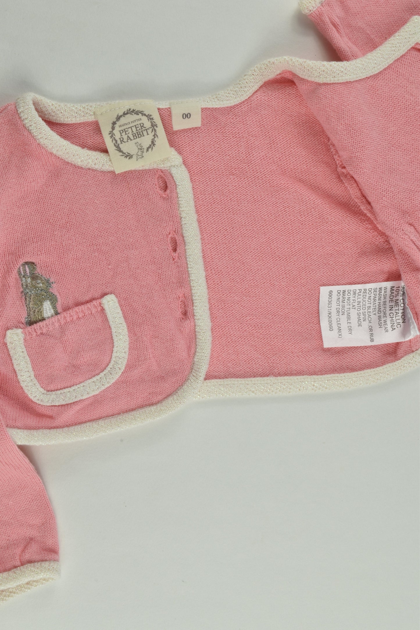 Beatrix Potter Size 00 Peter Rabbit Knitted Cardigan