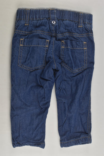 Bébé by Minihaha Size 0 (6-9 months) Lined Denim Pants