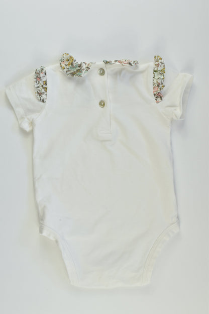 Bébé by Minihaha Size 0 Floral Collar Bodysuit