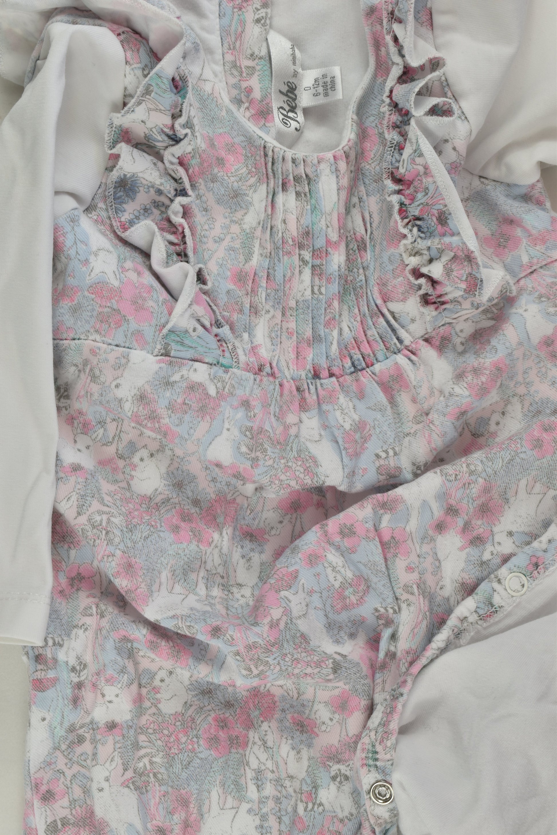 Bébé by Minihaha Size 0 Lined Forest Animals Romper