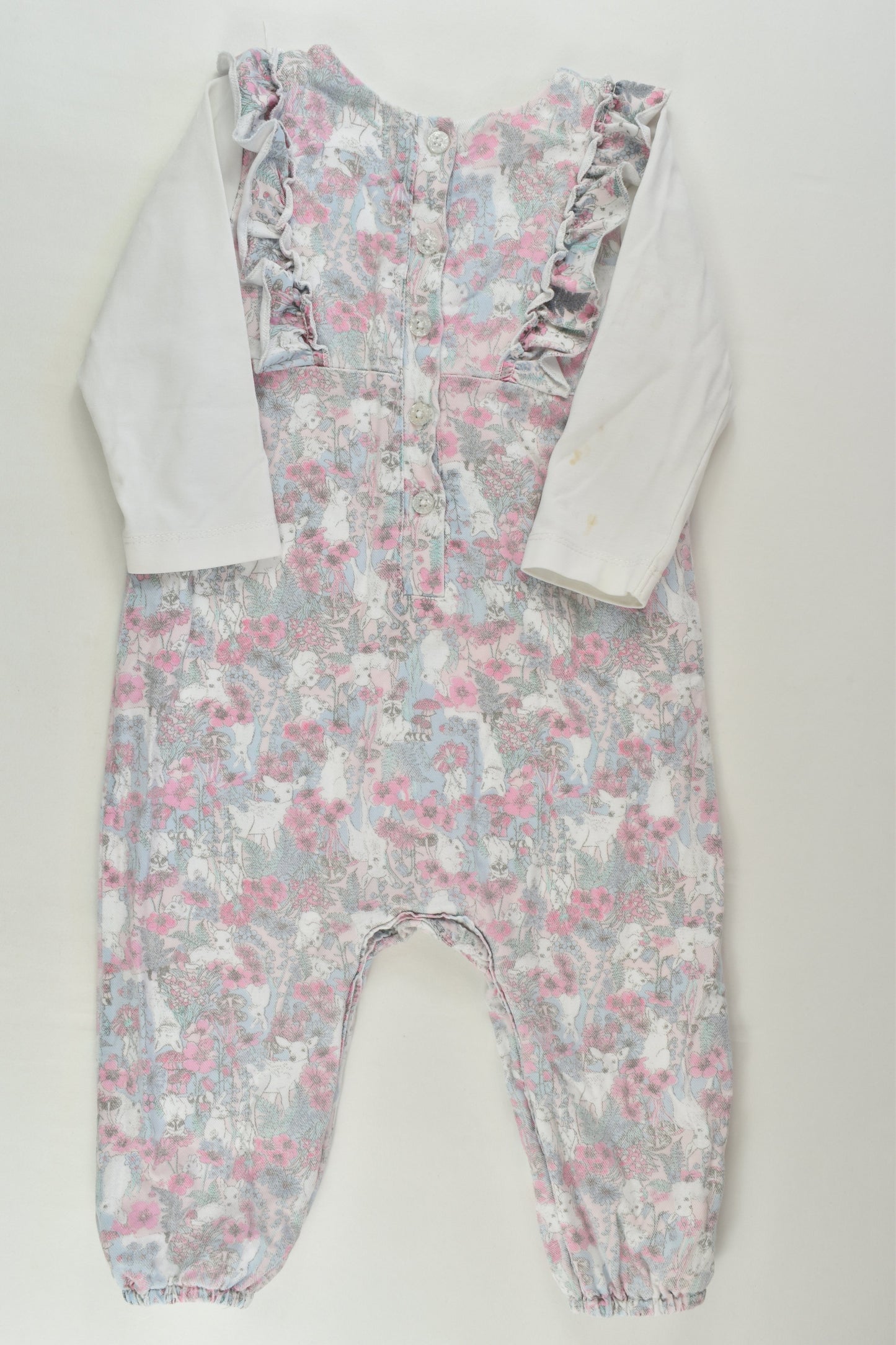 Bébé by Minihaha Size 0 Lined Forest Animals Romper