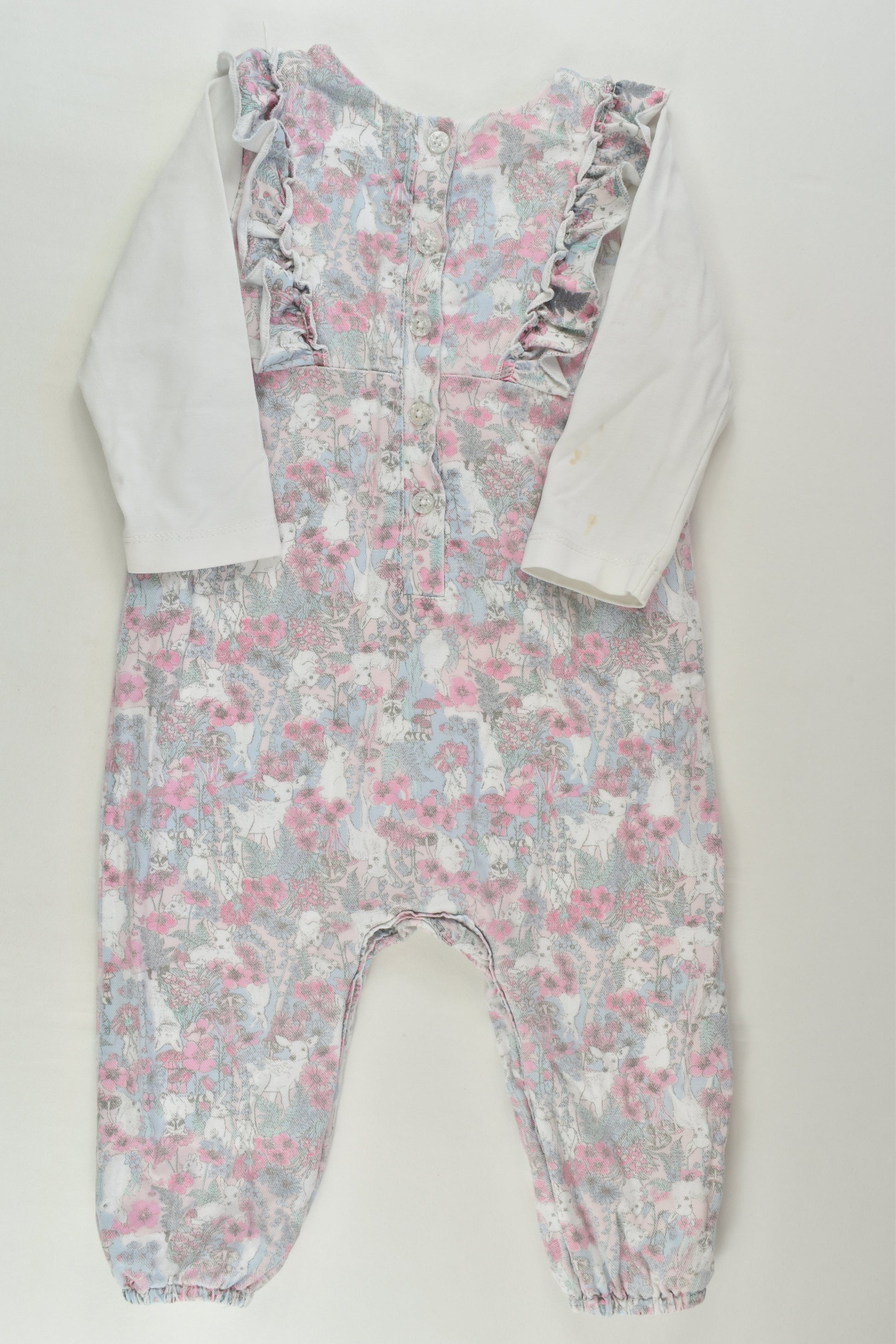 Bébé by Minihaha Size 0 Lined Forest Animals Romper