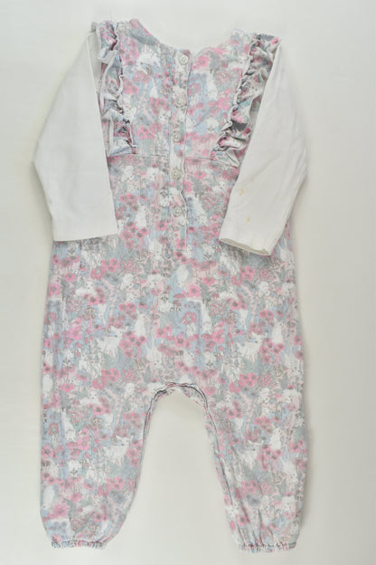 Bébé by Minihaha Size 0 Lined Forest Animals Romper