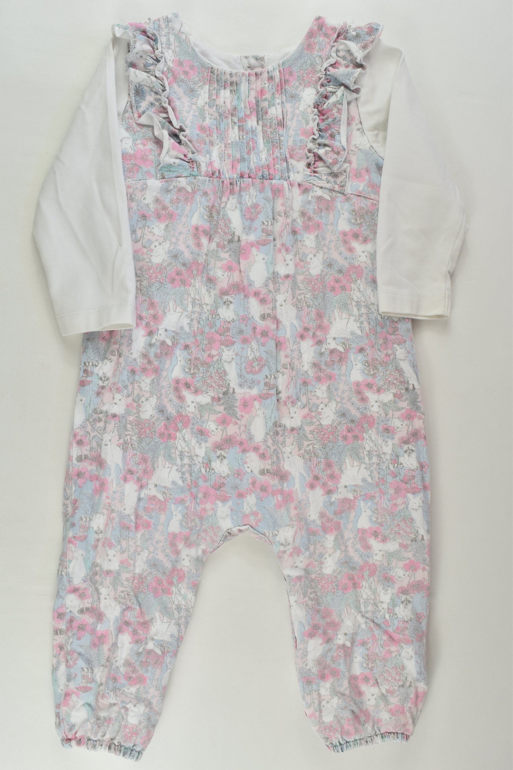 Bébé by Minihaha Size 0 Lined Forest Animals Romper