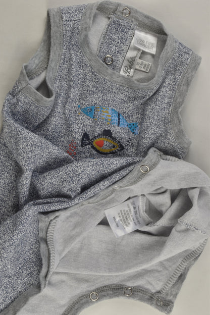 Bébé by Minihaha Size 00 (3-6 months) Short Fish Romper