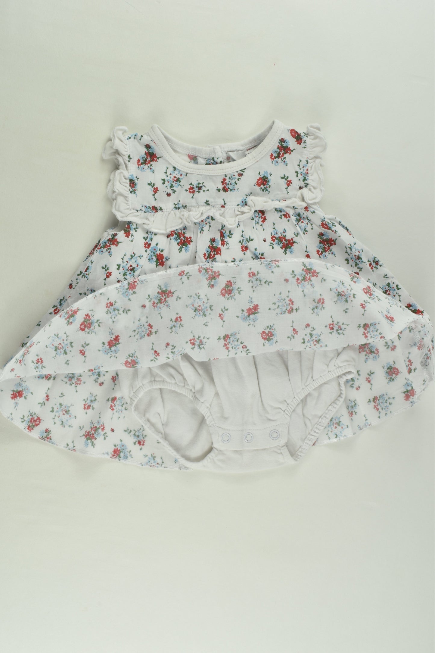 Bébé by Minihaha Size 000 (3 months) Dress with Bodysuit Underneath