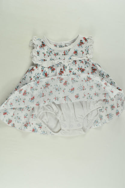 Bébé by Minihaha Size 000 (3 months) Dress with Bodysuit Underneath