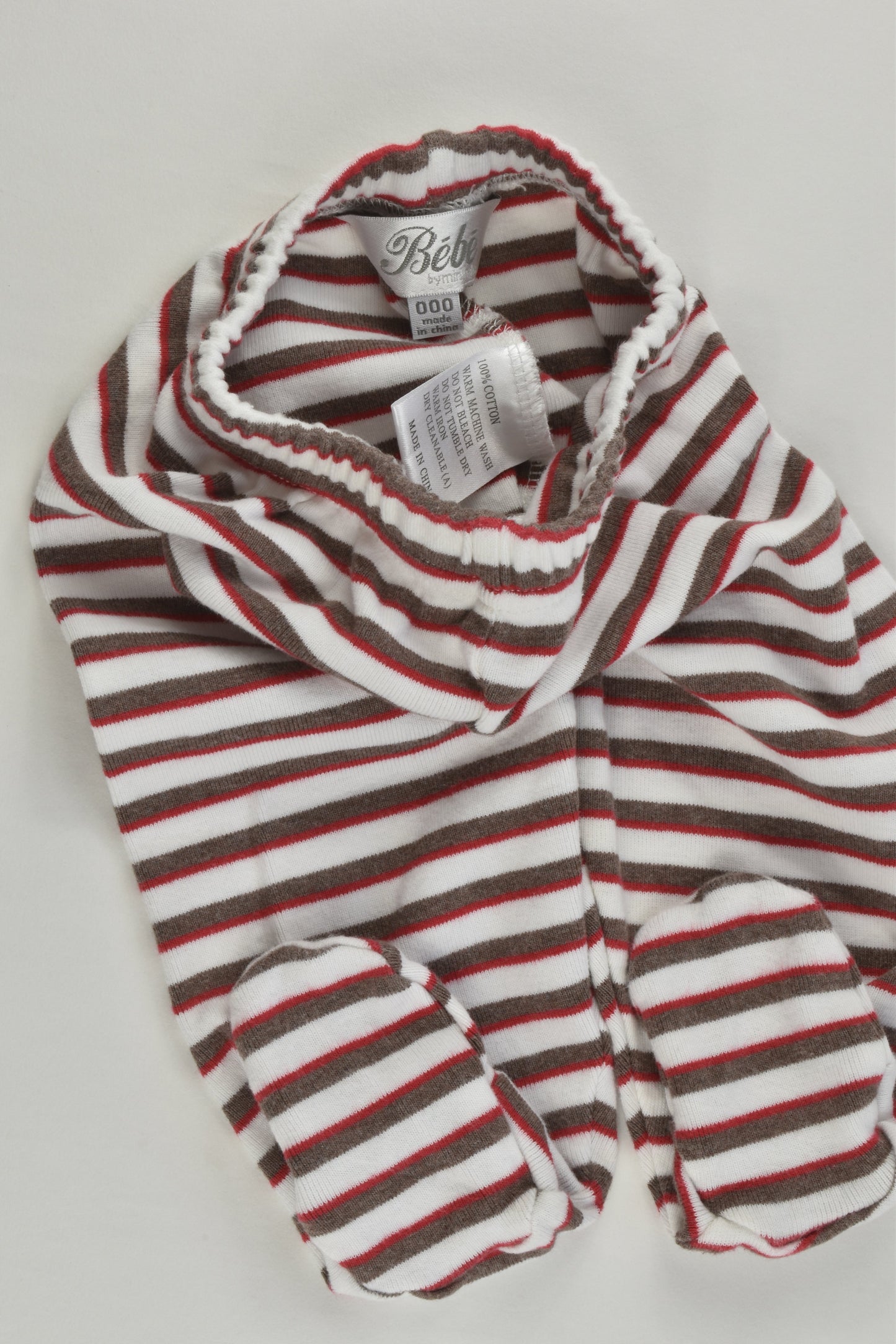 Bébé by Minihaha Size 000 Striped Footed Pants