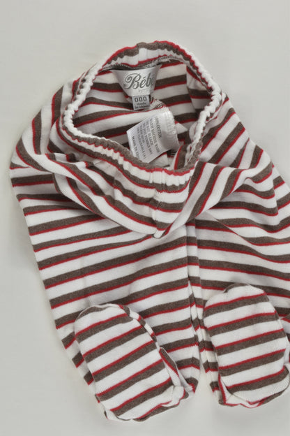 Bébé by Minihaha Size 000 Striped Footed Pants