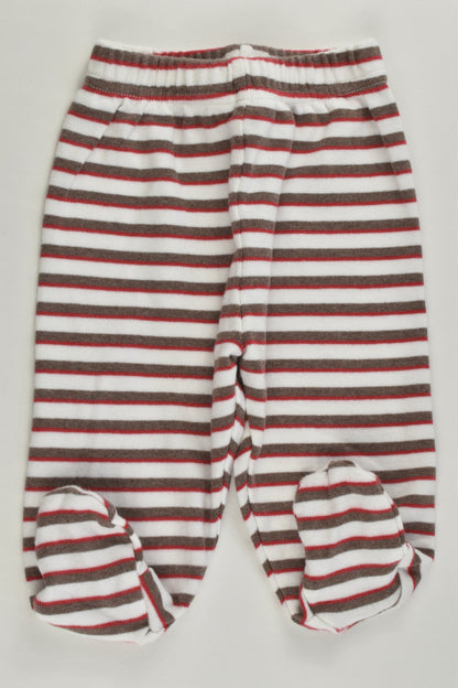 Bébé by Minihaha Size 000 Striped Footed Pants