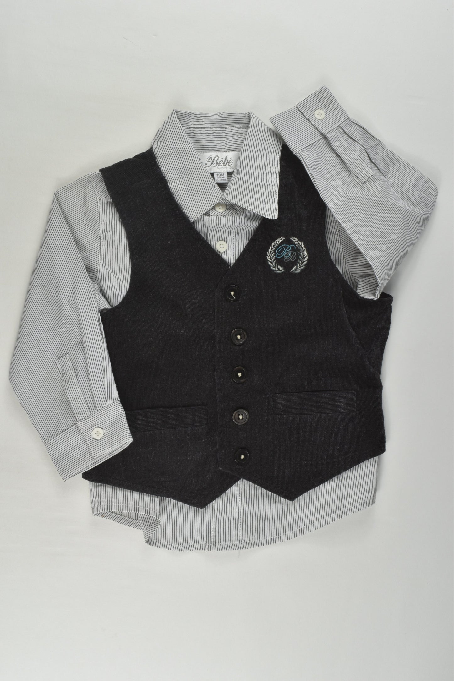 Bébé by Minihaha Size 1-2 (18 months) Shirt and Vest