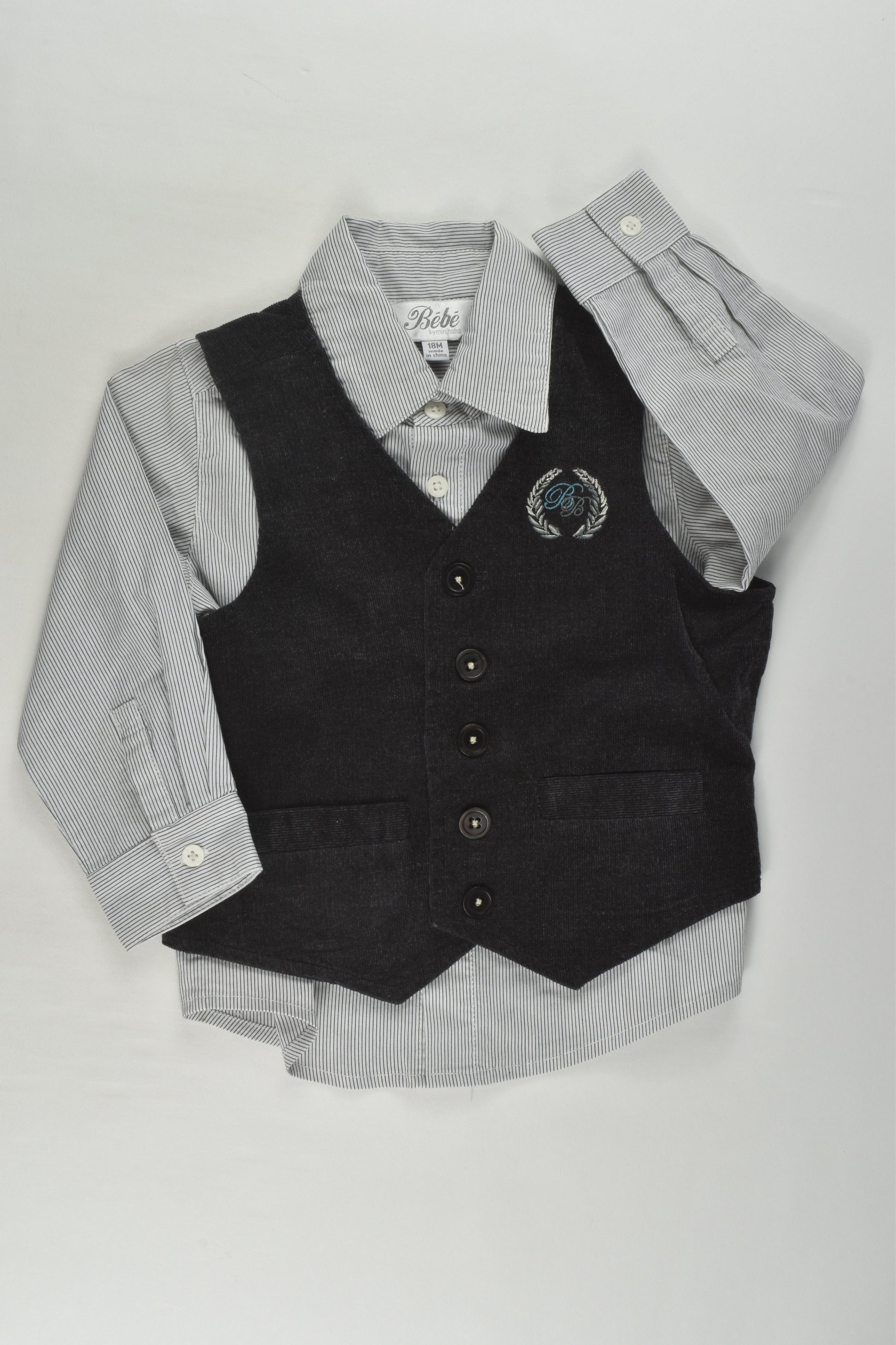 Bébé by Minihaha Size 1-2 (18 months) Shirt and Vest