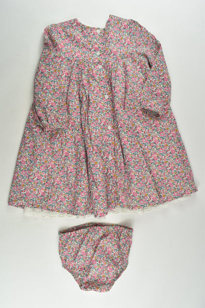 Bébé by Minihaha Size 2 (24 months) Lined Liberty Print Dress and Bloomers