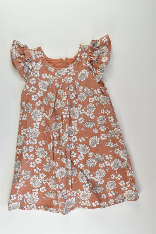 Bébé by Minihaha Size 4 Linen-feel Floral Dress