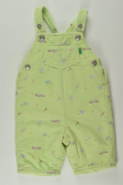 Benetton Size 000 Lined Cord Overalls