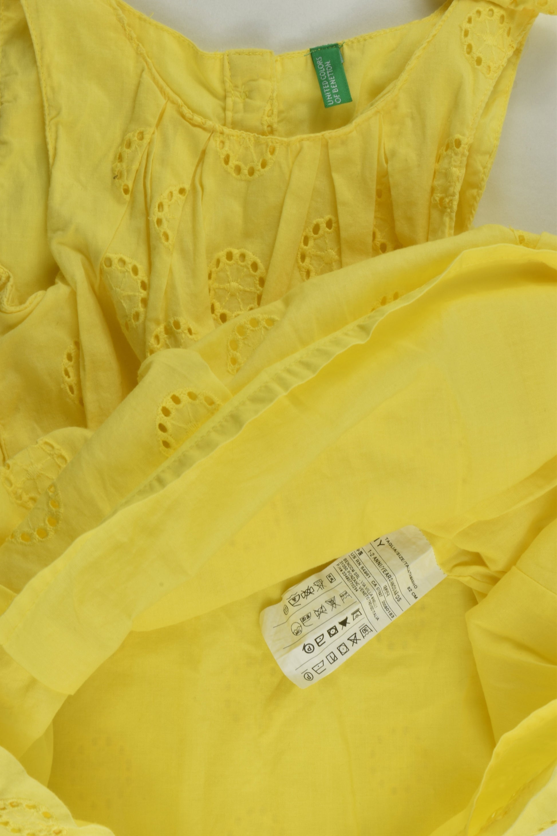 Benetton Size 1 Lined Lace Dress