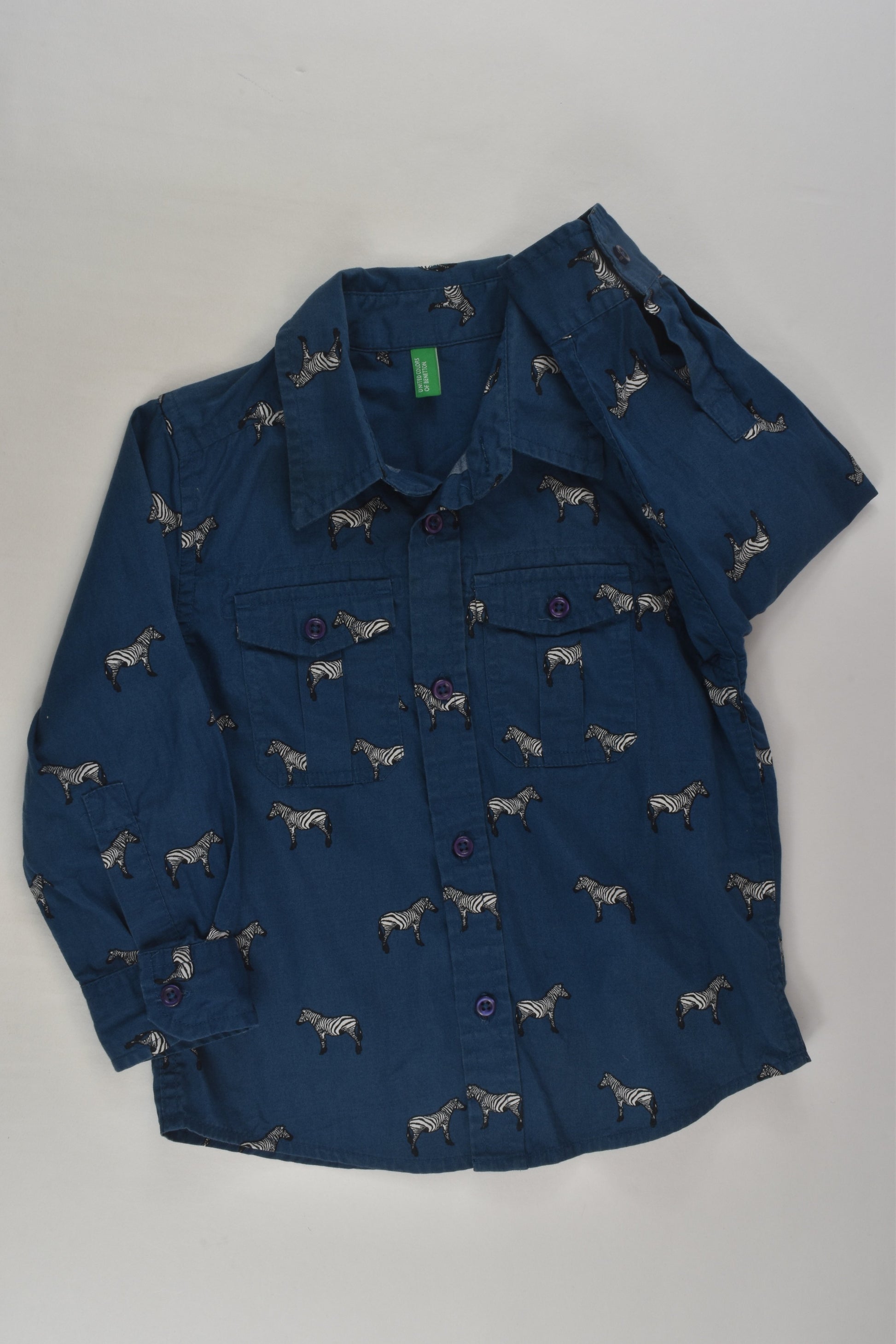 Benetton Size 2 Zebra Shirt