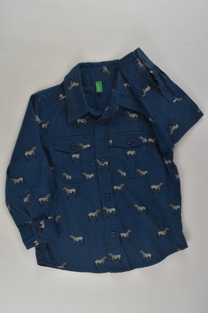 Benetton Size 2 Zebra Shirt