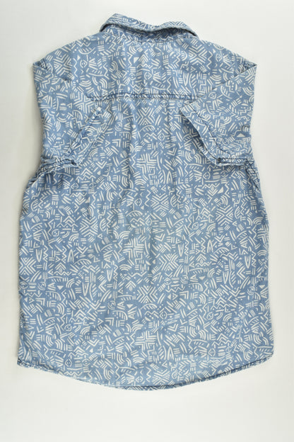 Benetton Size 8-9 Lightweight 'Save The Nature' Denim Shirt