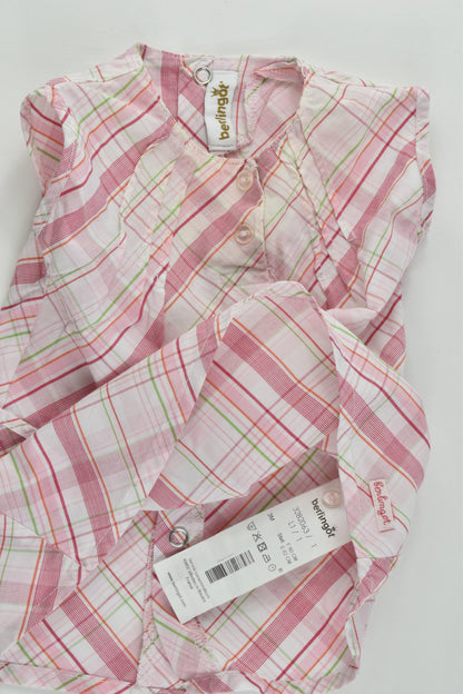 Berlingot (France) Size 000 (3 months, 60 cm) Checked Dress