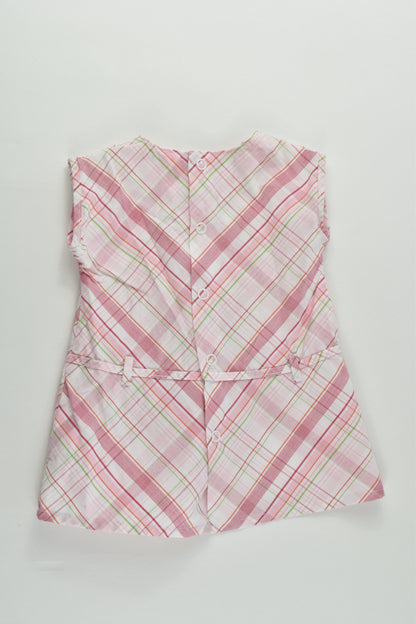 Berlingot (France) Size 000 (3 months, 60 cm) Checked Dress
