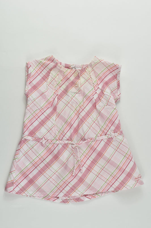 Berlingot (France) Size 000 (3 months, 60 cm) Checked Dress