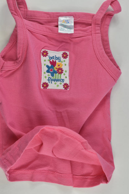 Big Softies Size 1 Pink 'Baby Flowers' Tank Top