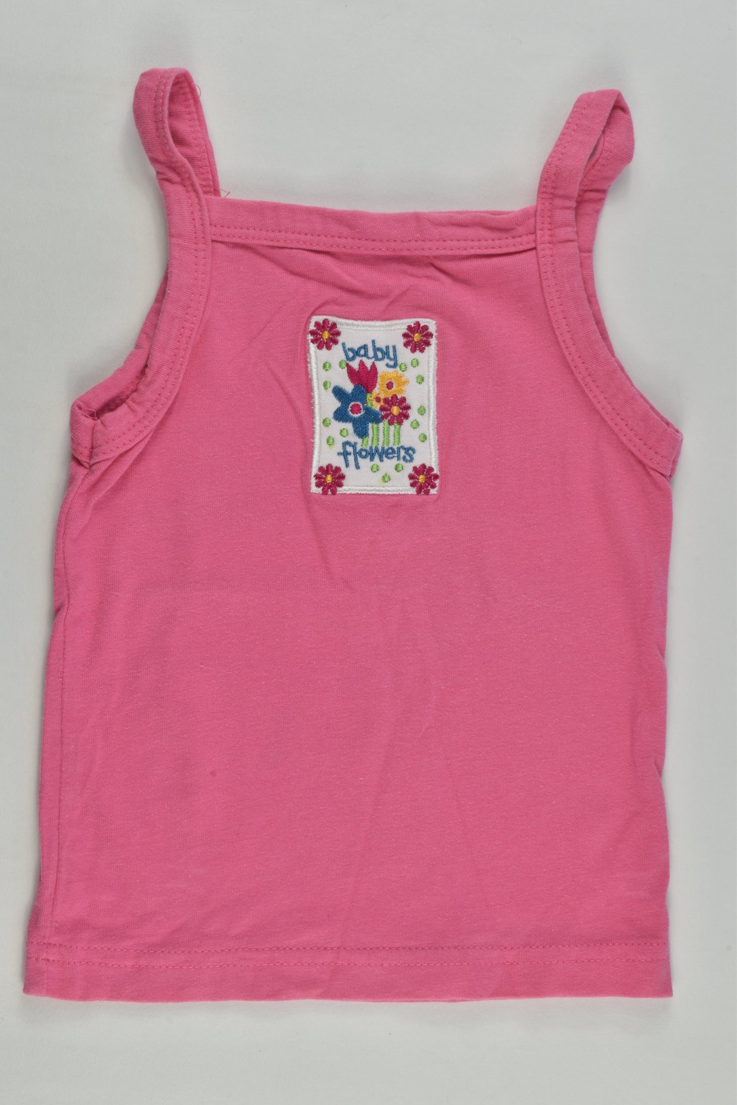 Big Softies Size 1 Pink 'Baby Flowers' Tank Top