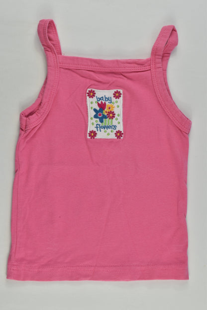 Big Softies Size 1 Pink 'Baby Flowers' Tank Top
