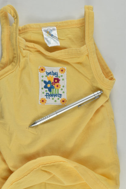 Big Softies Size 2 Yellow 'Baby Flowers' Tank Top