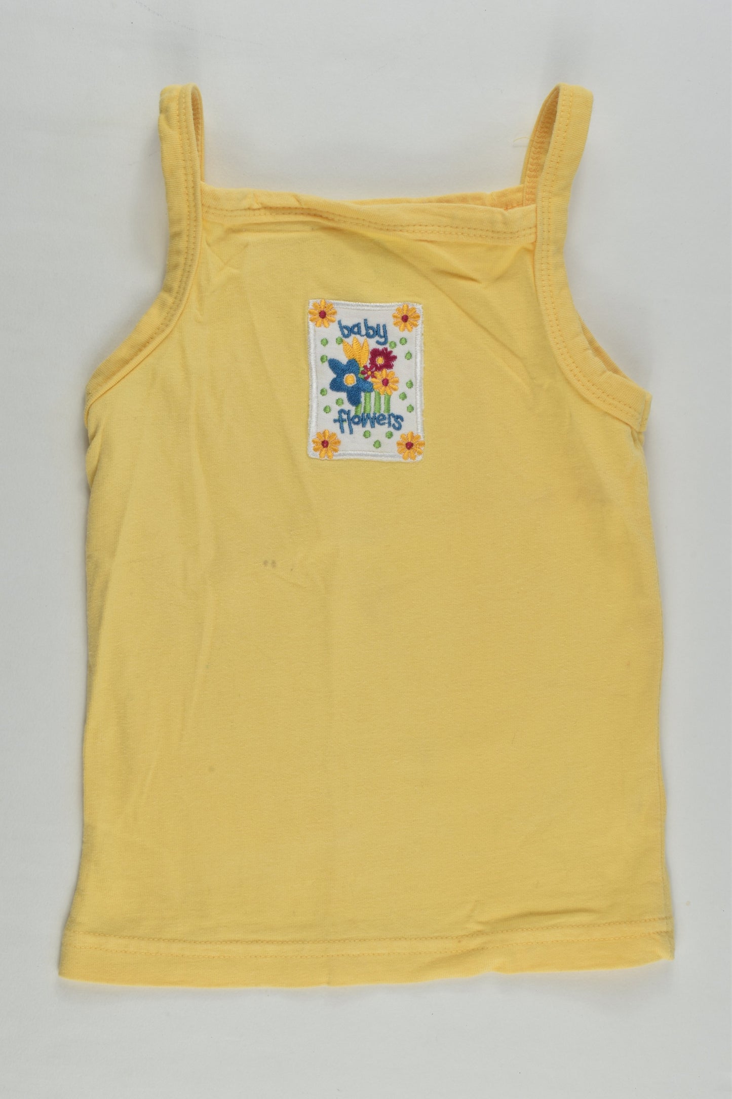 Big Softies Size 2 Yellow 'Baby Flowers' Tank Top