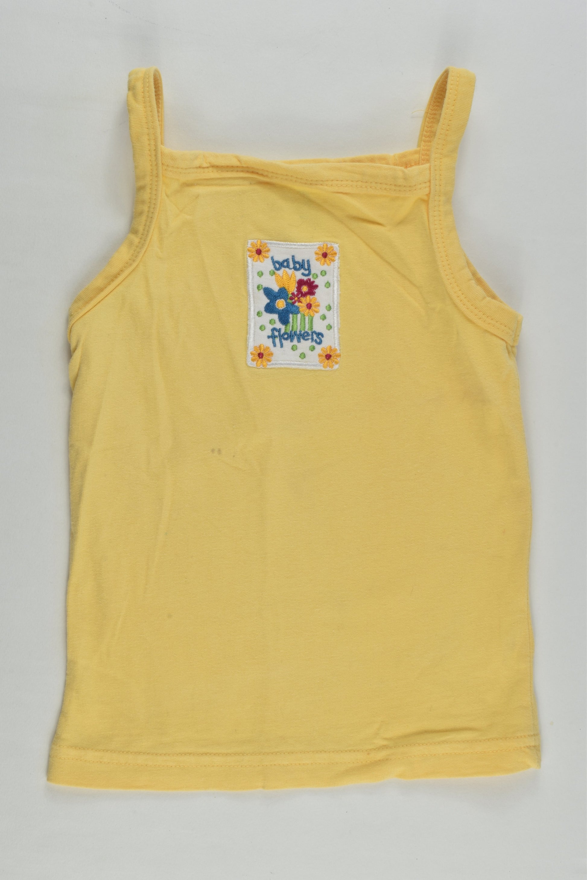 Big Softies Size 2 Yellow 'Baby Flowers' Tank Top
