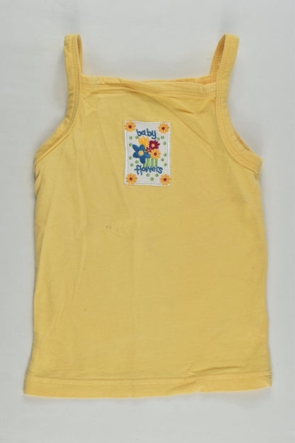 Big Softies Size 2 Yellow 'Baby Flowers' Tank Top