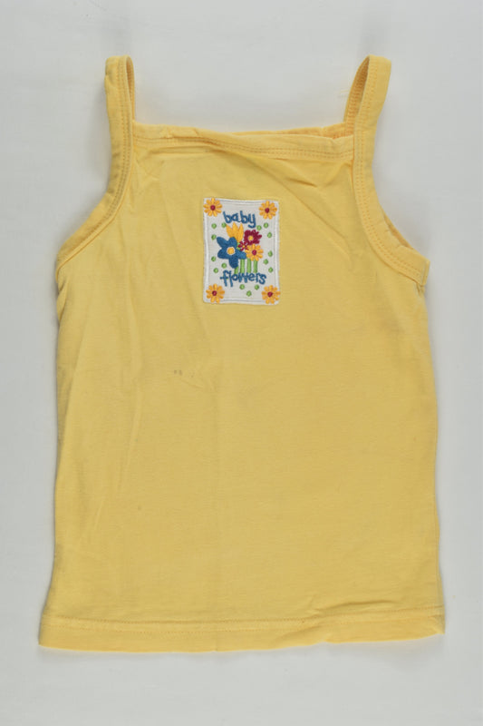 Big Softies Size 2 Yellow 'Baby Flowers' Tank Top