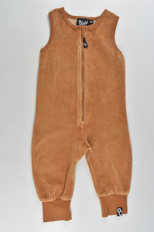 Blaa! Size 00 (68 cm) Velour Zip Overalls