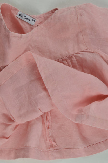 Blue Daisy Size 0 Linen Tunic/Blouse