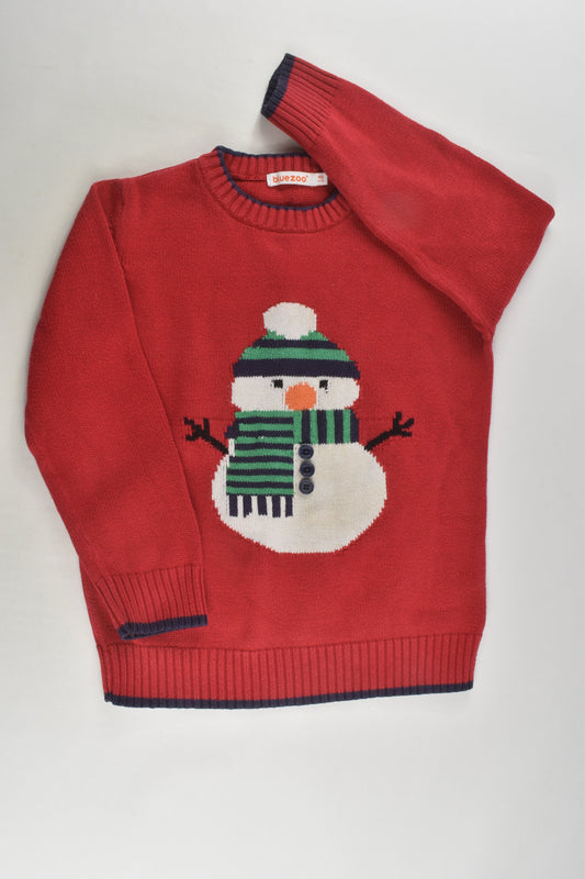 Bluezoo Size 4-5 Snowman Knit Jumper