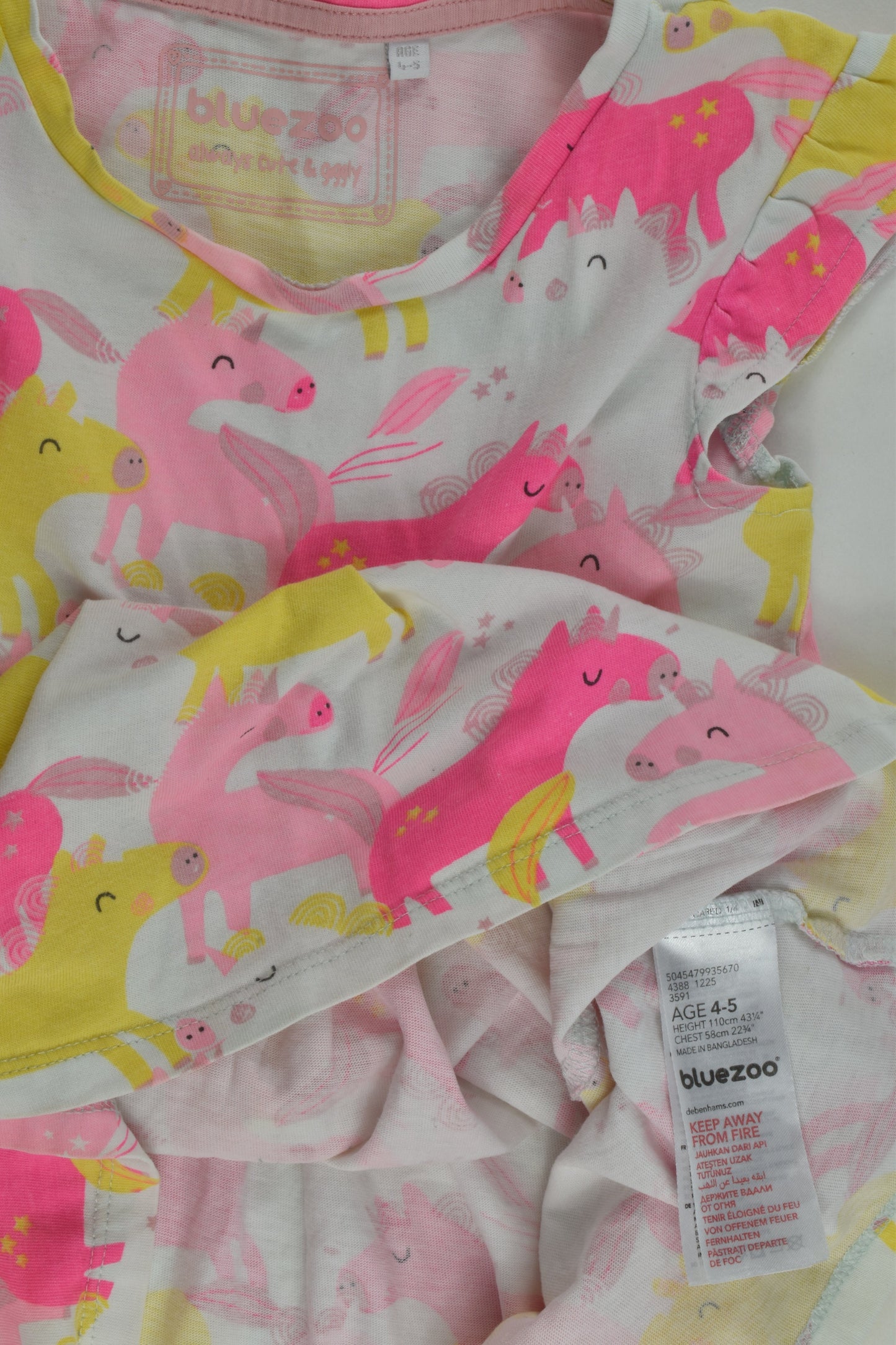 Bluezoo by Debenhams Size 4-5 Unicorns Dress