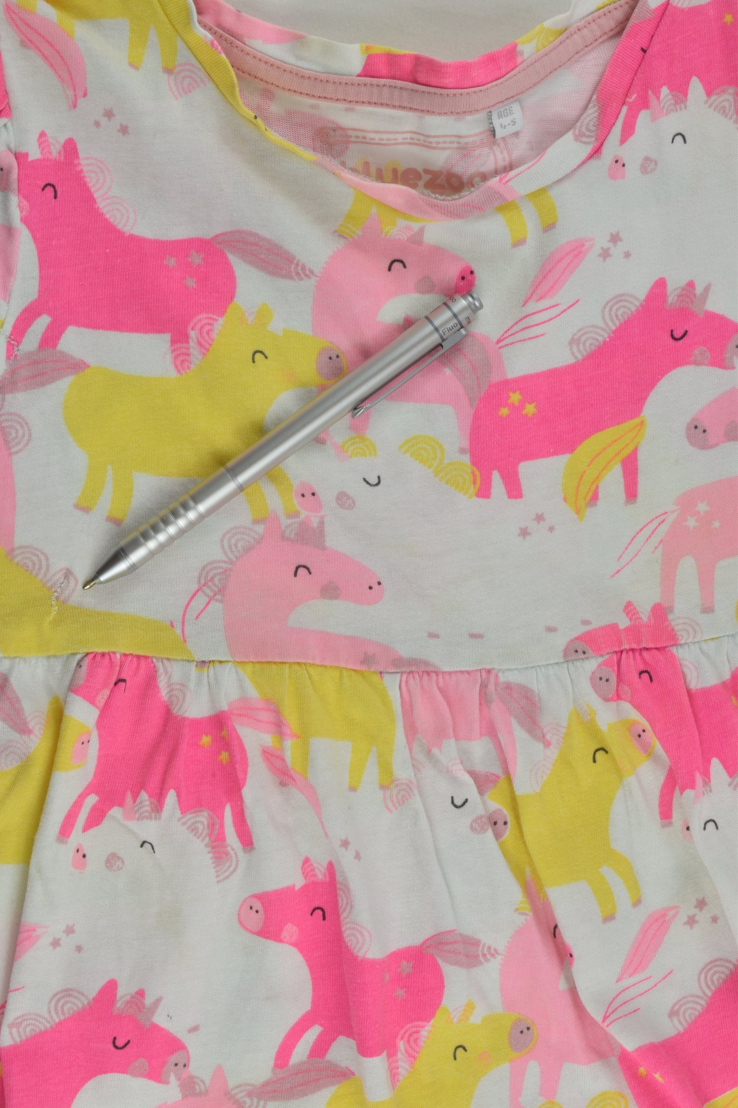 Bluezoo by Debenhams Size 4-5 Unicorns Dress