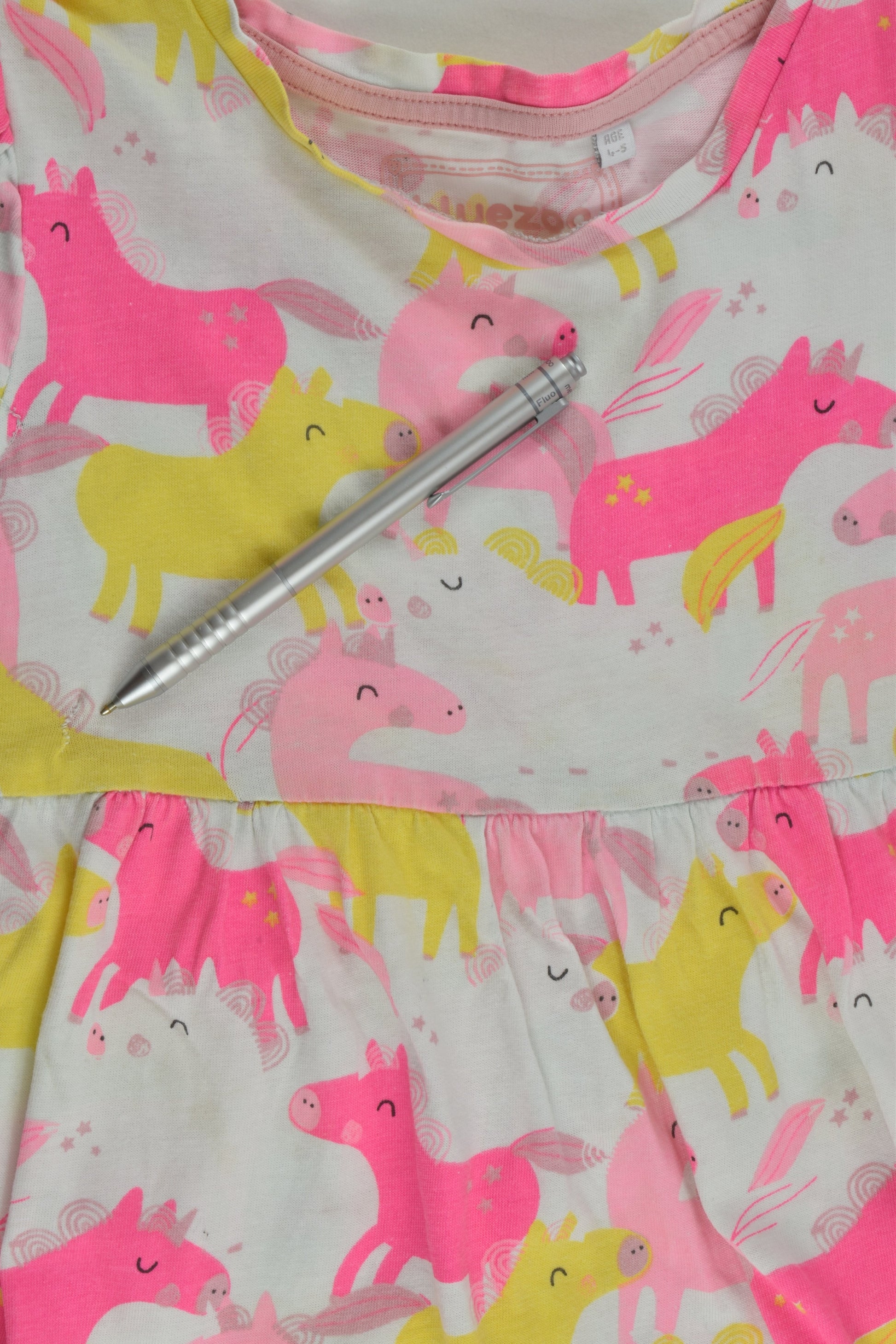 Bluezoo by Debenhams Size 4-5 Unicorns Dress