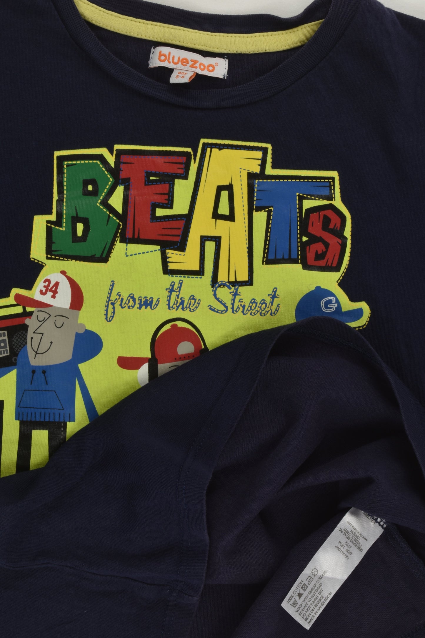 Bluezoo by Debenhams Size 5-6 'Beats From The Streets' T-shirt