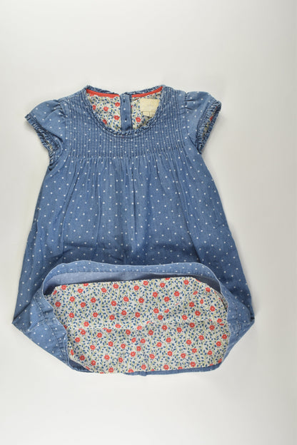 Boden Size 4-5 Liberty Print Lined Denim Dress