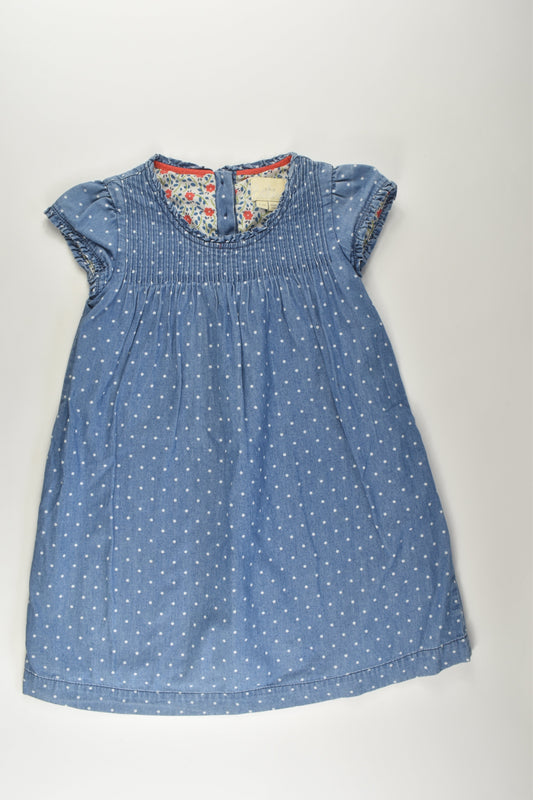 Boden Size 4-5 Liberty Print Lined Denim Dress