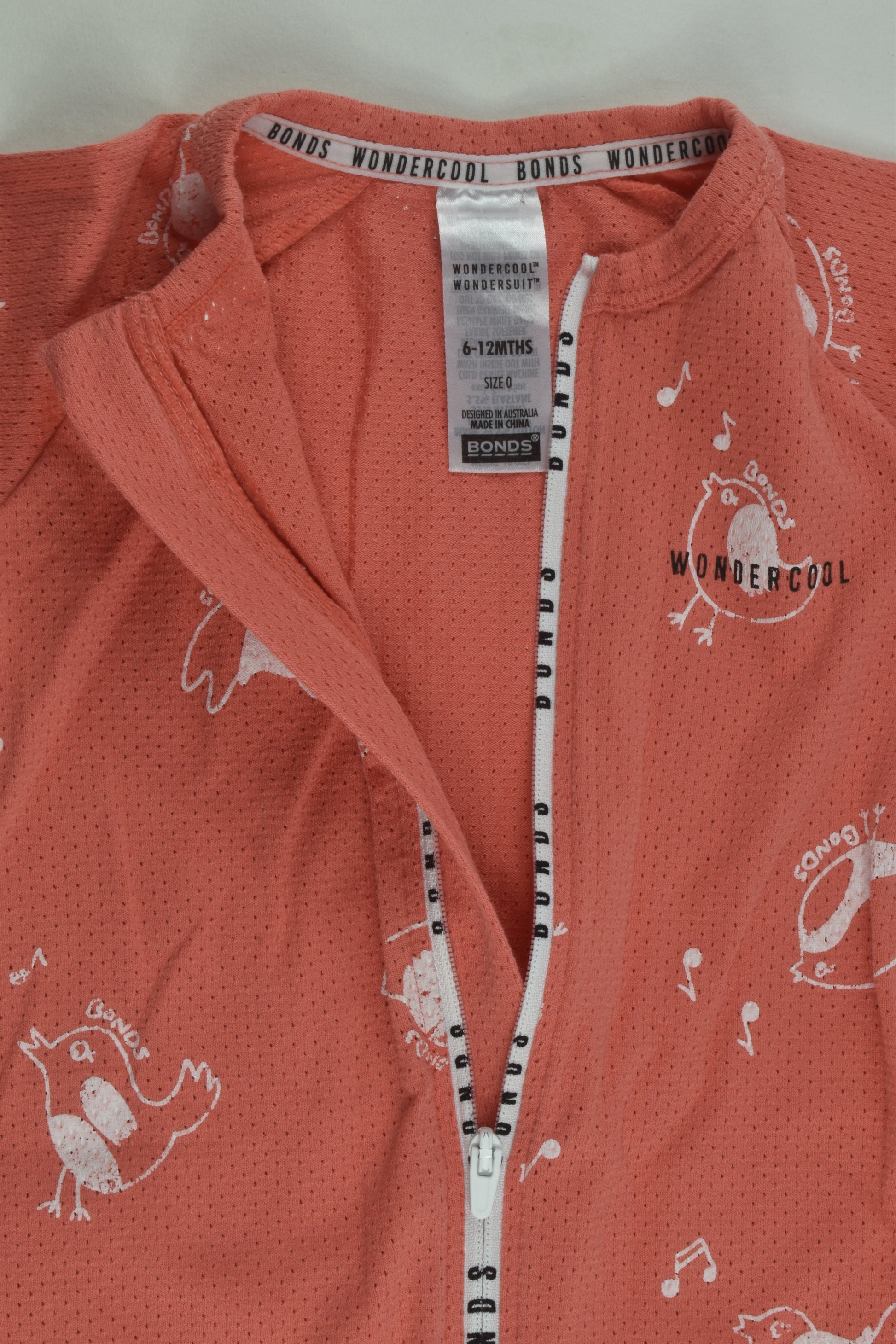 Bonds Size 0 Birds Wondercool Short Leg Wondersuit
