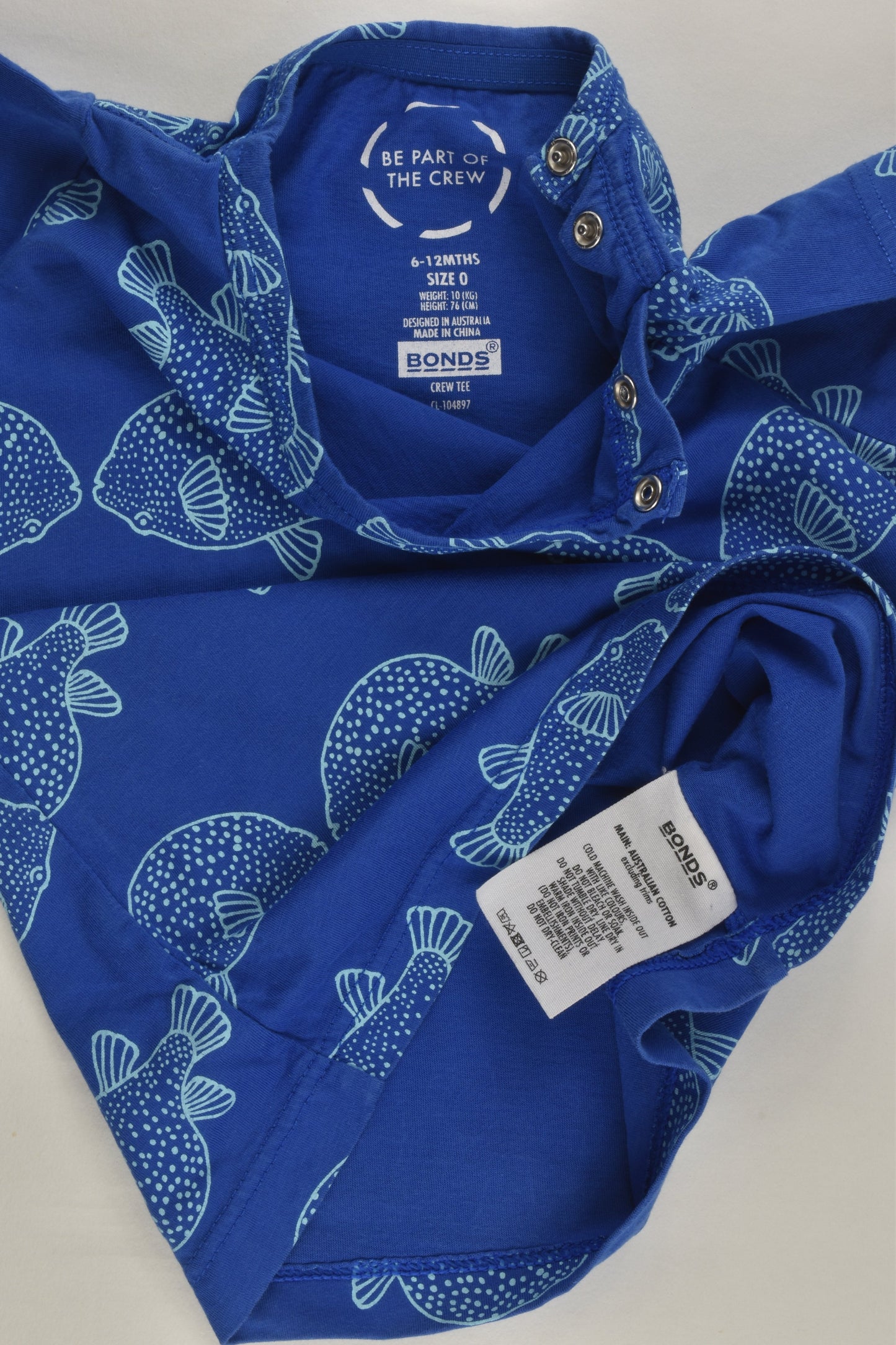 Bonds Size 0 Fish T-shirt