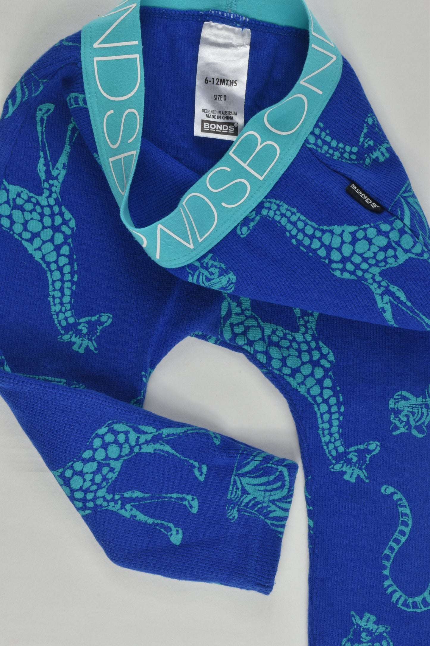 Bonds Size 0 Giraffes and Tigers Ribbed Leggings