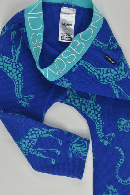 Bonds Size 0 Giraffes and Tigers Ribbed Leggings