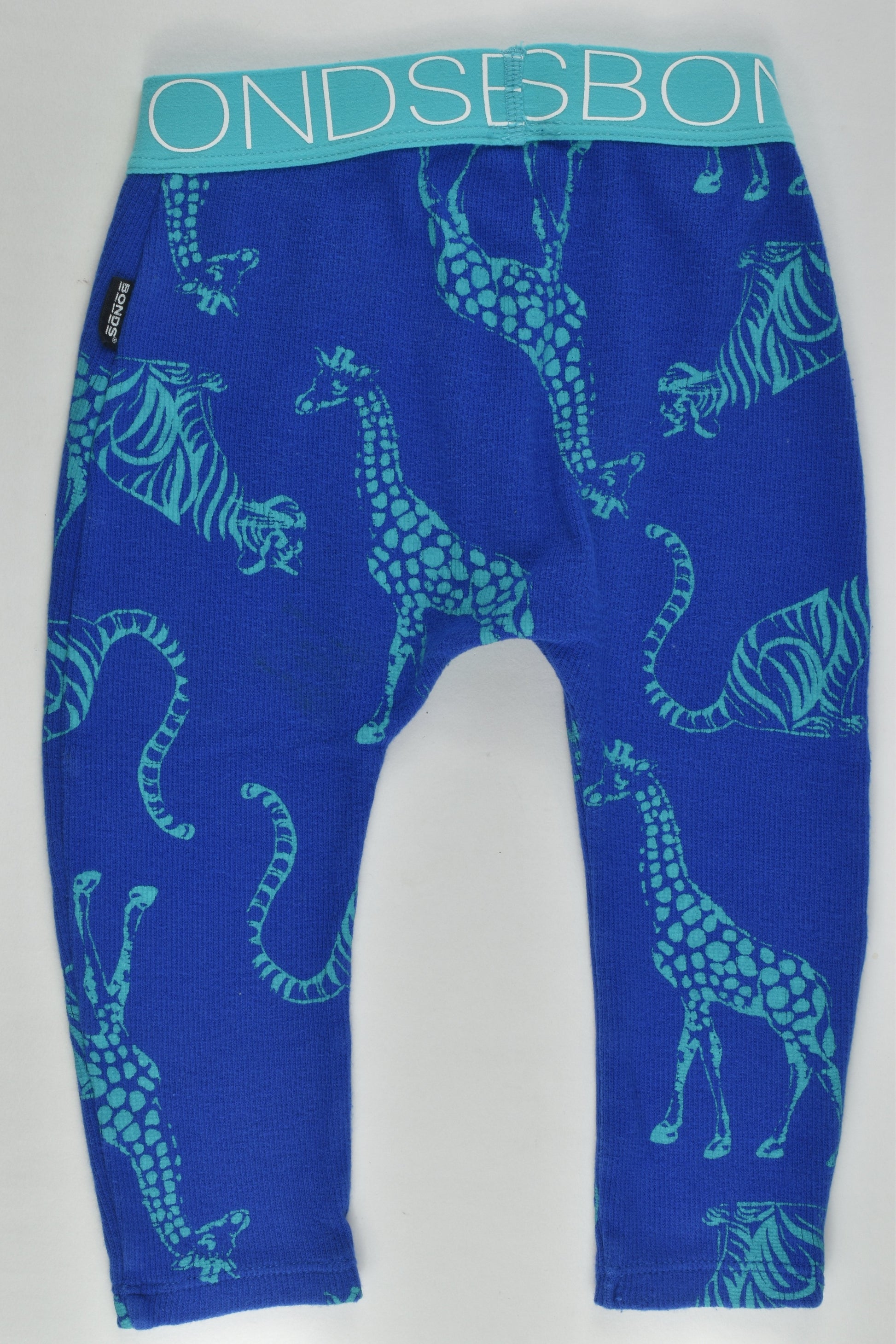 Bonds Size 0 Giraffes and Tigers Ribbed Leggings