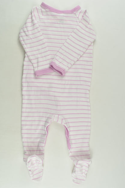 Bonds Size 0 Striped Wrap Footed Romper