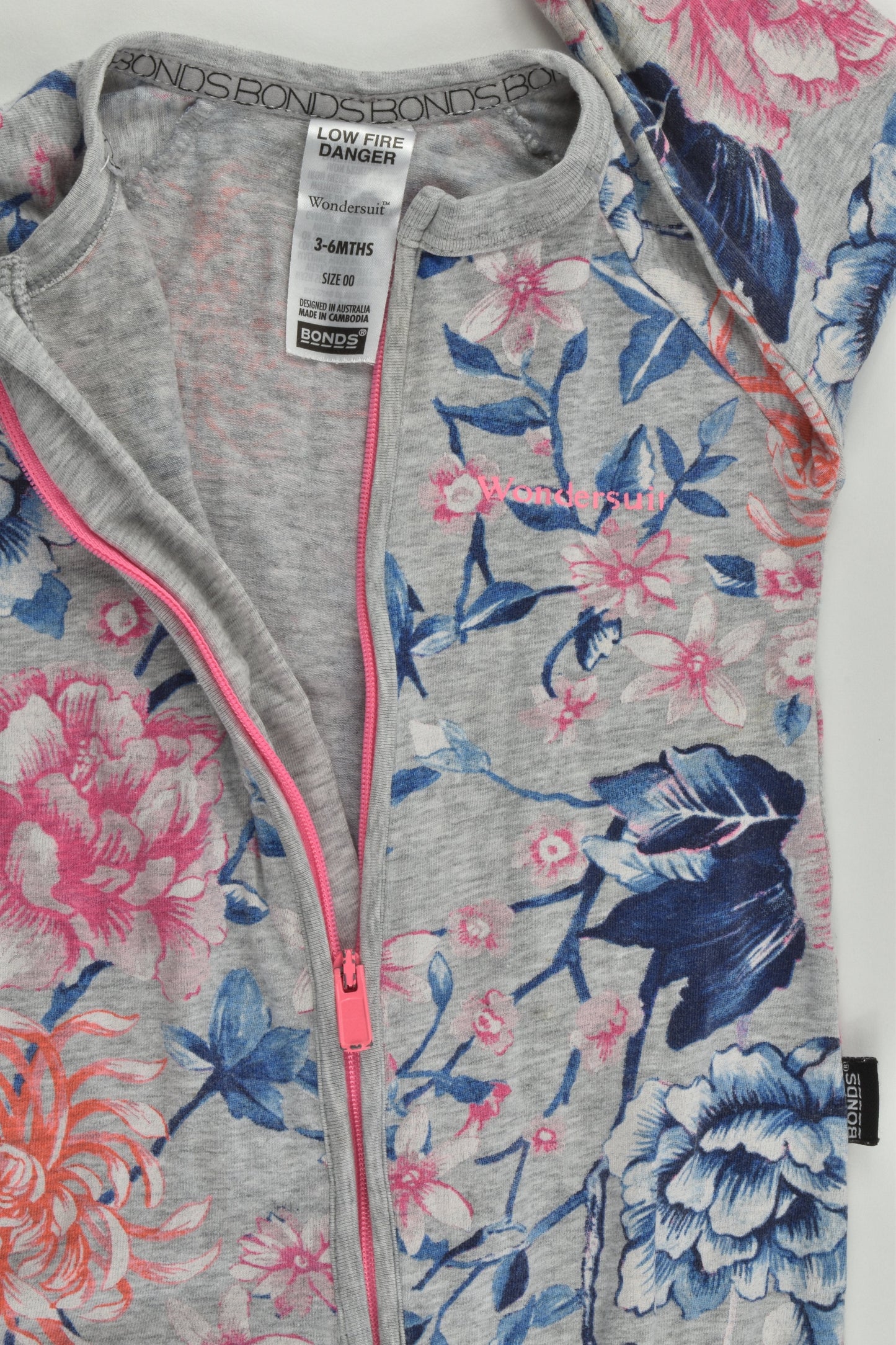 Bonds Size 00 (3-6 months) Floral Wondersuit